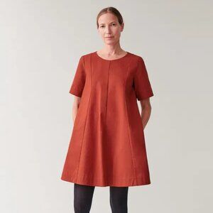 COS Burnt Orange A-Line Dress - 10